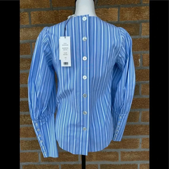 Veronica Beard Clarke Puff Sleeve Blouse size 2 - Picture 15 of 17